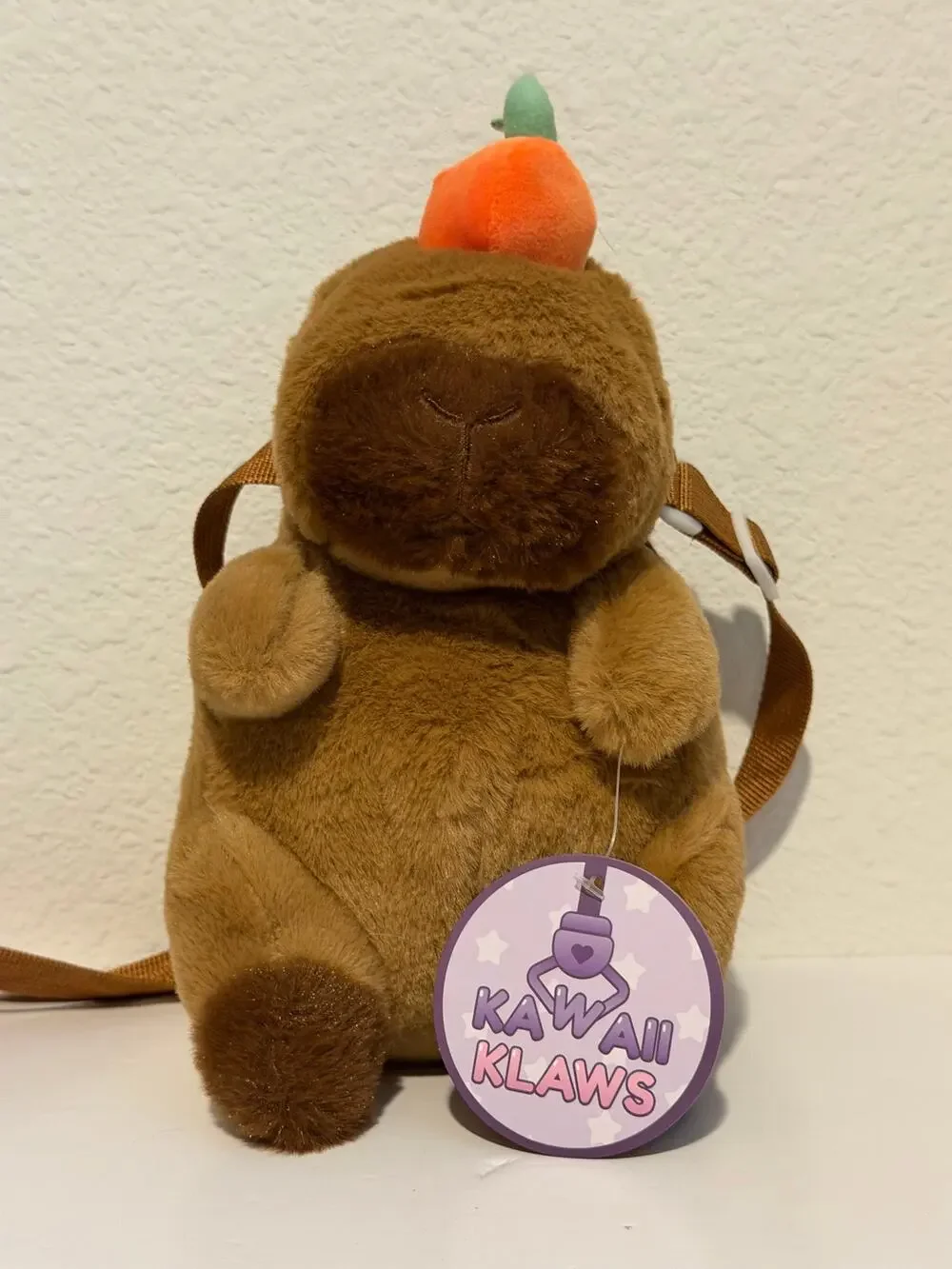 Animal Plush Backpack Capybara Stuffed Doll  Shoulder Bag Kids Gift 15 Inch